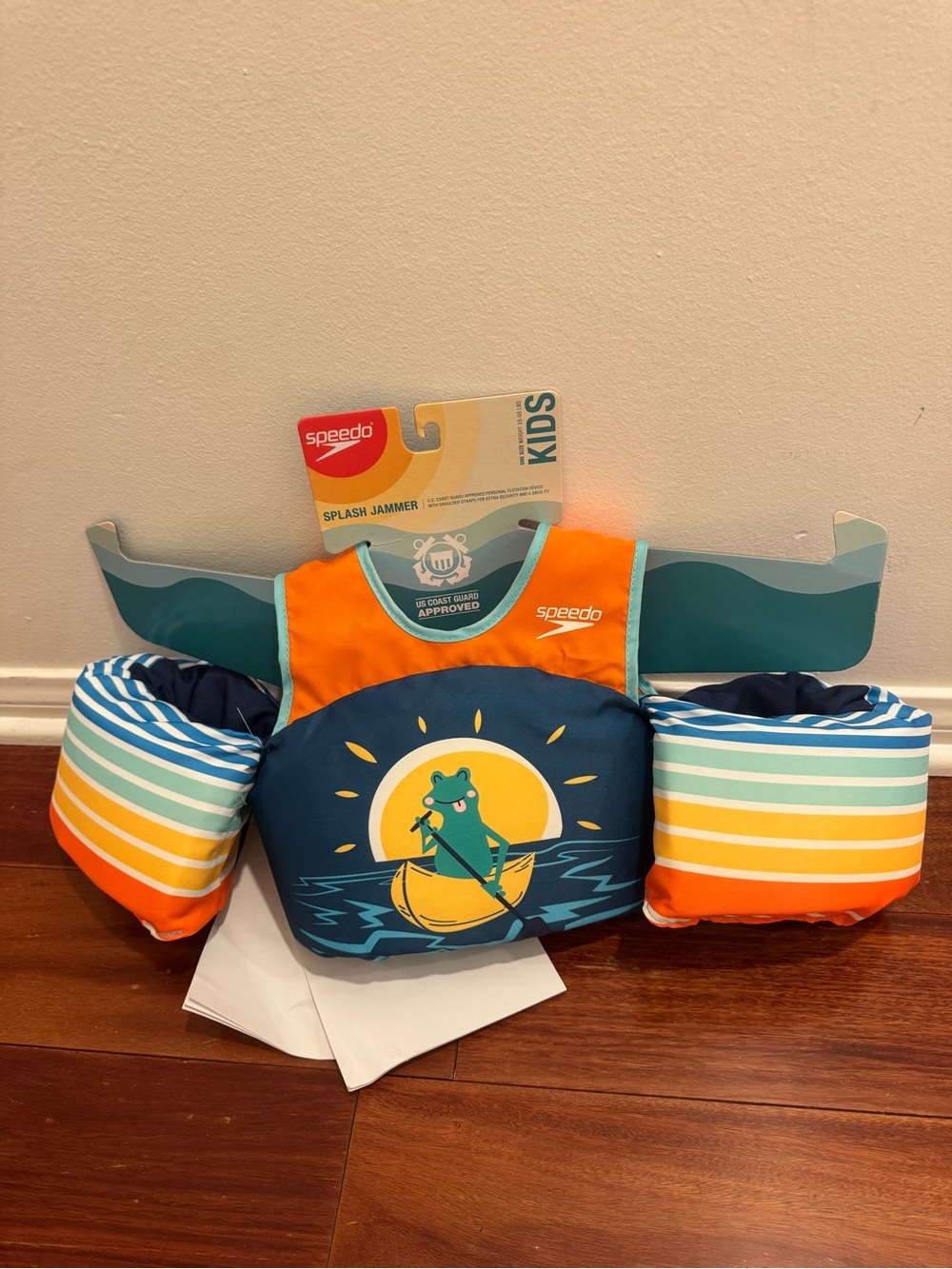 NWT Speedo Splash Jammer Kids Flotation Vest  - one size for 33-55lbs.